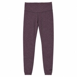 Nike Dri-FIT High Rise Training Leggings Burgundy Heather Medium Ankle